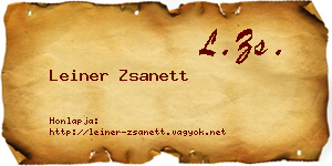 Leiner Zsanett névjegykártya
