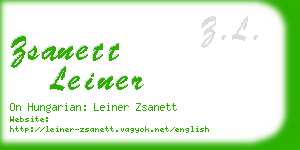 zsanett leiner business card